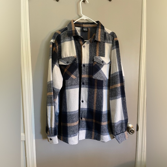 Original Deluxe Other - Original Deluxe Plaid Shirt Men’s Large - Blue, Tan, and Cream